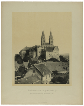 Vorschaubild Quedlinburg: Schlosskirche (Stiftskirche St. Servatius), Aussenansicht. Gabe des Denkmälervereins der Provinz Sachsen Nr. 3